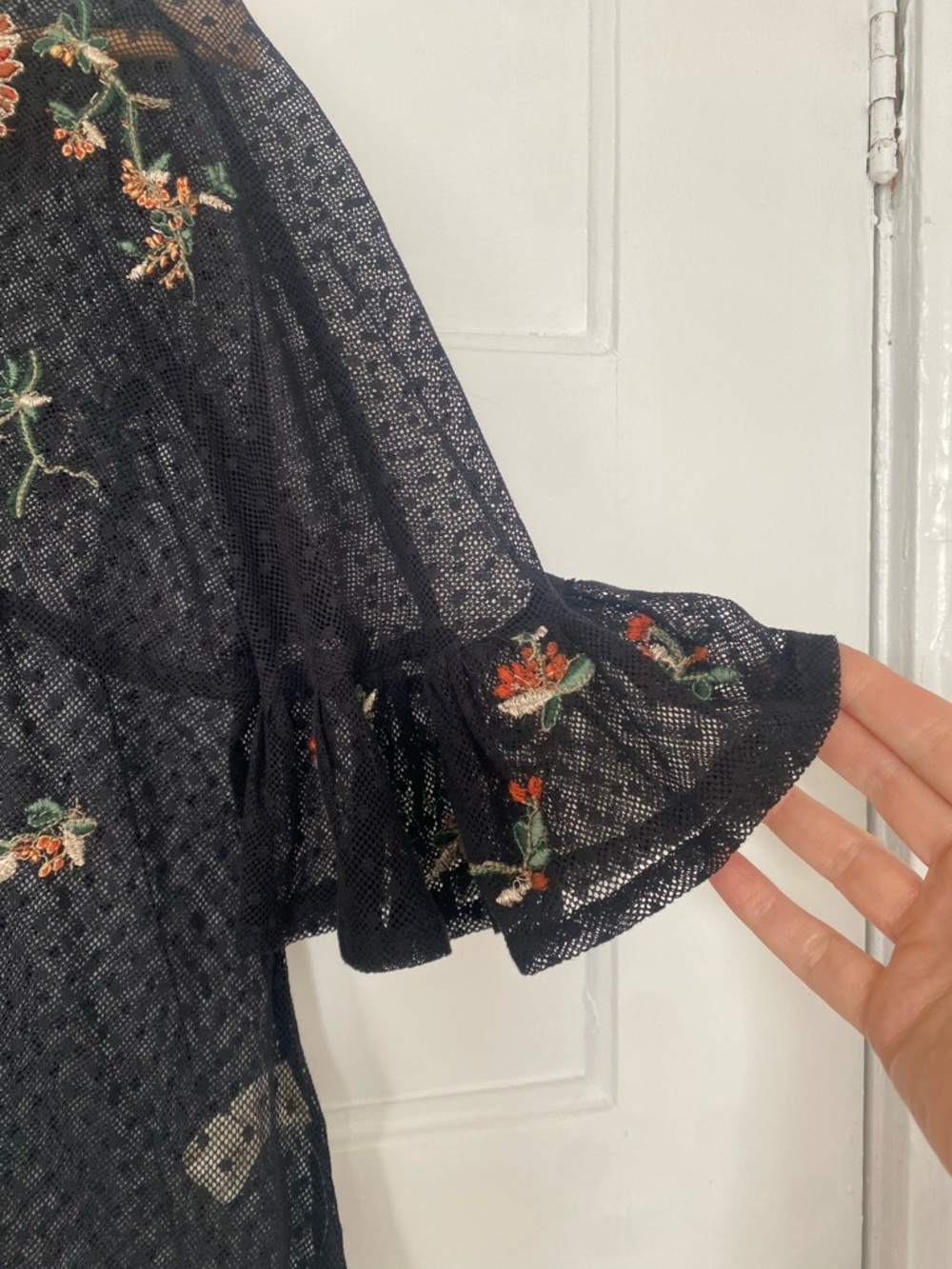 Anthropologie Maeve Cadiz embroidered mesh top - Picture 10 of 15